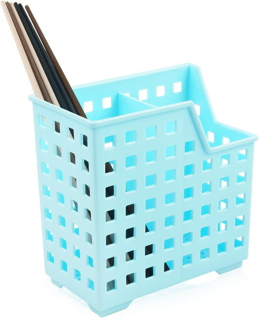 Impresa Straw & Chopstick Dishwasher Basket - Effortless Wash & Dry Chopstick Holder - Secure Clean Flow & Dishwasher Straw Holder for Compact Storage - Blue