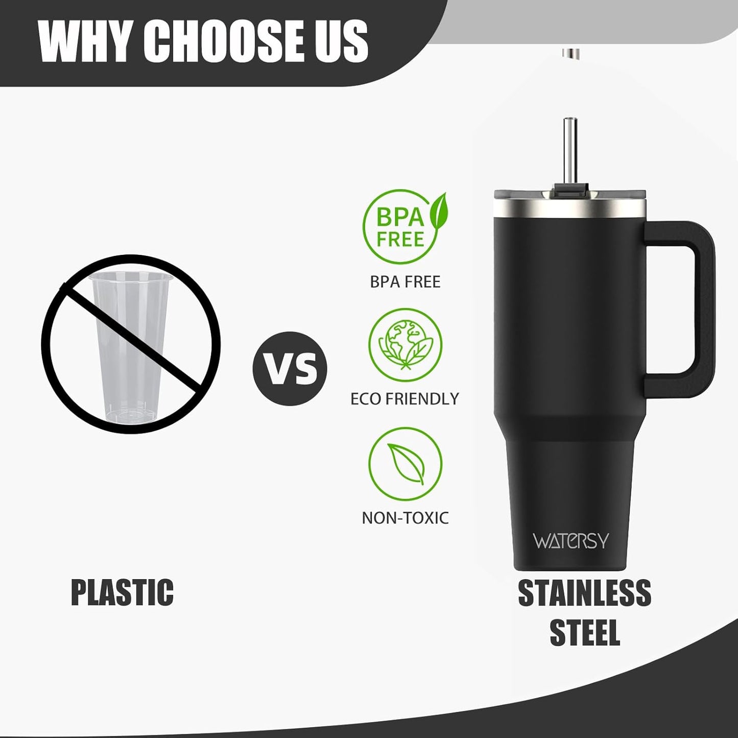 40 oz Tumbler with Handle,Tumbler with Lid and Straw,Double Wall Insulated Cup Stainless Steel Travel Mug(Cold for 34 Hours),Water Bottle for Iced Tea,Coffee,Cold Beverages(Purple)
