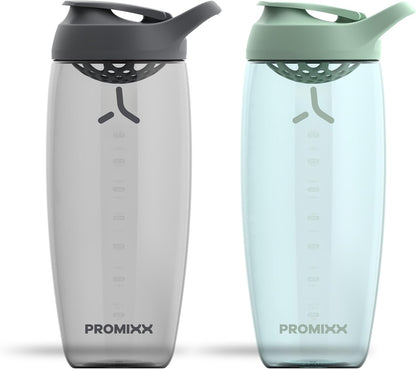Promixx Pursuit Protein Shaker Bottle (24 oz) – Silent No-Ball Mixer, Leak-Proof Lid, BPA/BPS & Phthalate-Free ECOZEN – Easy-Clean Shaker Cup for Protein Shakes, Pre & Post-Workout Smoothies