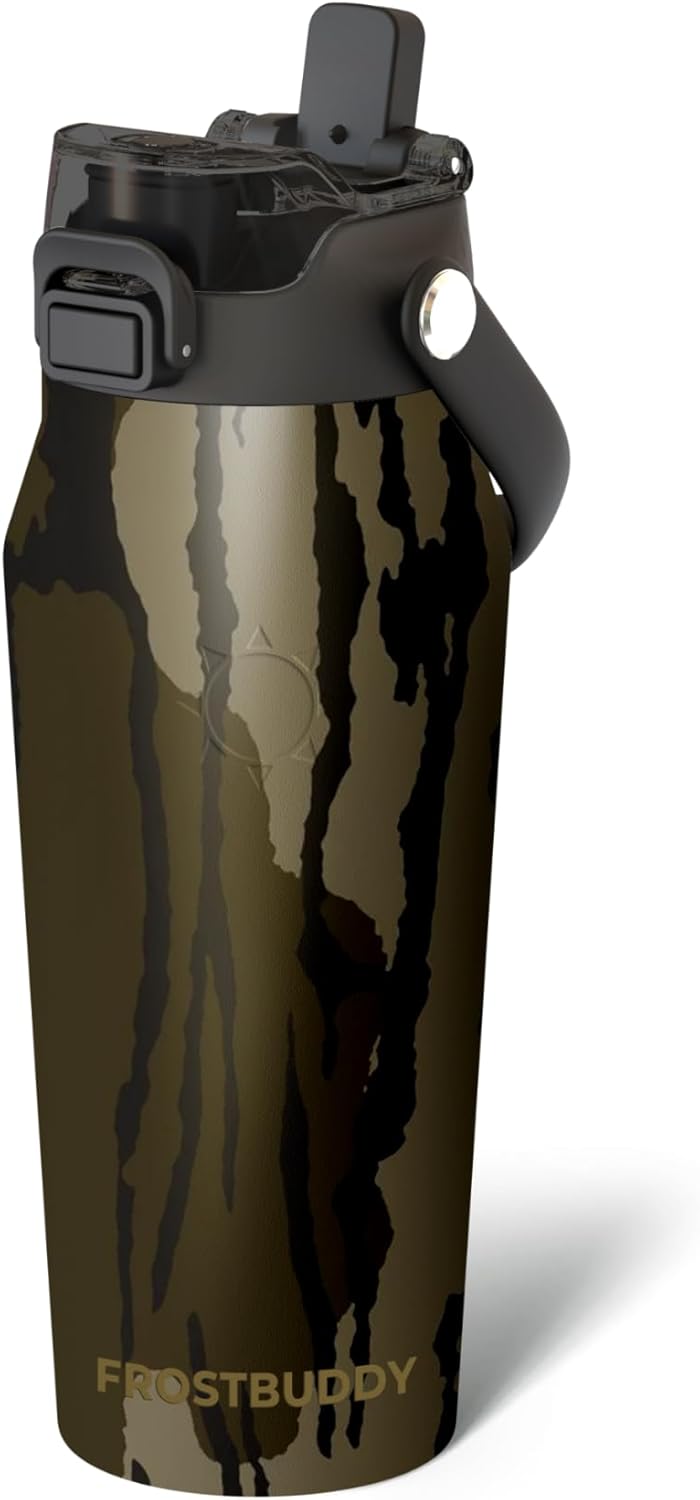 Frost Buddy 24oz Insulated Water Bottle with Straw & Chug Lid | Leak-Proof Stainless Steel | 24-Hours Cold | Sweat-Proof, Cup Holder Friendly | Ideal for Gym, Travel, Sports & Everyday Hydration - Colors A