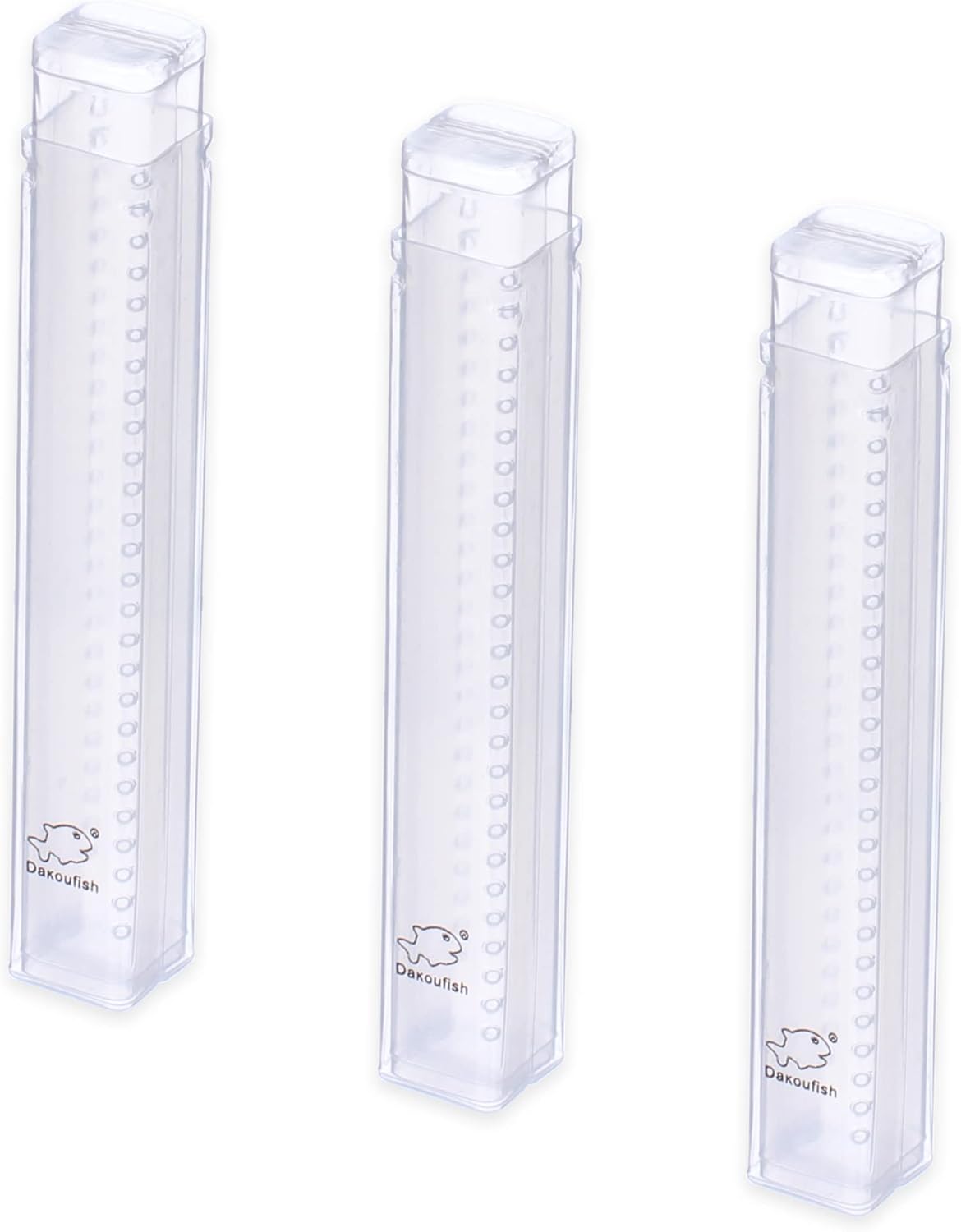 Dakoufish Plastic Straw Carrying Case,3Packs Reusable Collapsible Boxes for 9-13 Inch Straight Drinking Straws Storage Perfect for Travel, Gifts.