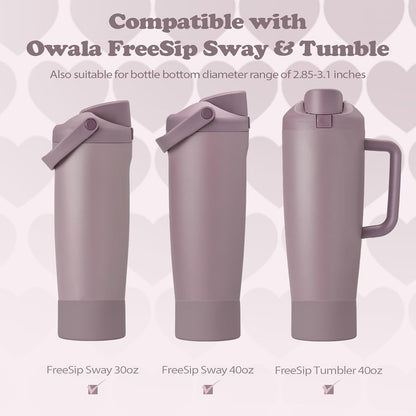 2PCS Silicone Boots for Owala 30oz & 40oz FreeSip Sway Bottles & Tumblers – Non-Slip, Scratch-Resistant, Stability Enhancer for Owala Accessories (Eucalyptus Green) - Colors B