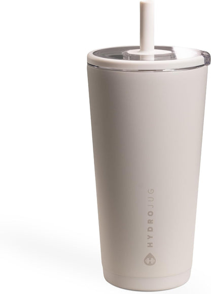 HydroJug Everyday Tumbler 20 oz – Ceramic-Lined Insulated Tumbler with Straw and Soft-Touch Lid, Cup Holder Friendly, Double-Wall Vacuum Insulation, Reusable Travel Cup – Rodeo