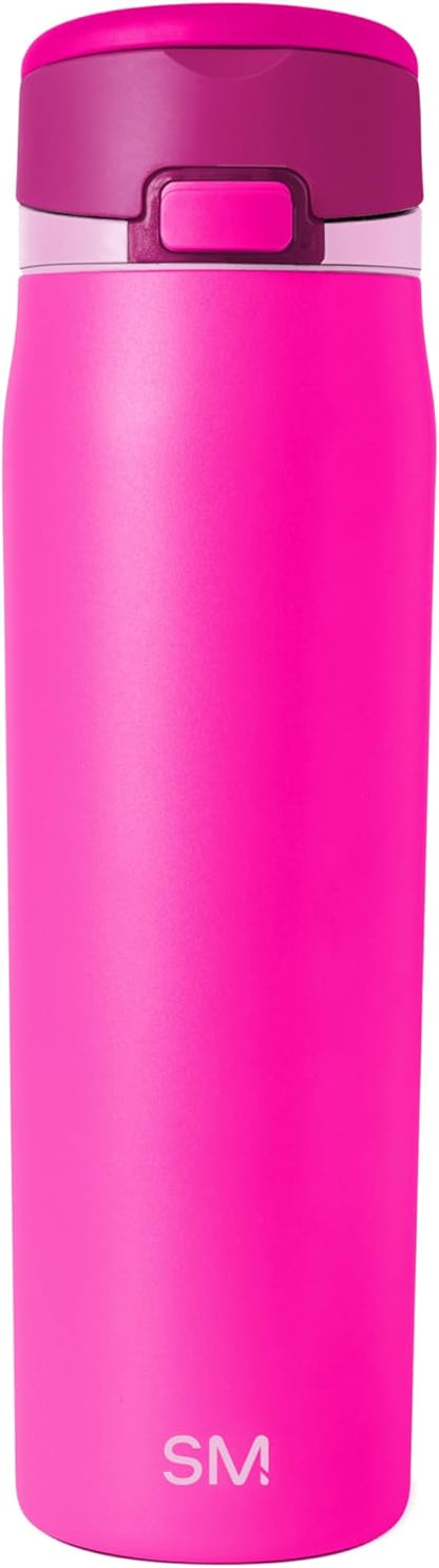 Simple Modern Mesa Loop Water Bottle with Covered Straw and Handle | 24oz Cup Holder Friendly Insulated Stainless Steel Bottles for Travel, Sports and School | Iris Sage - Colors B