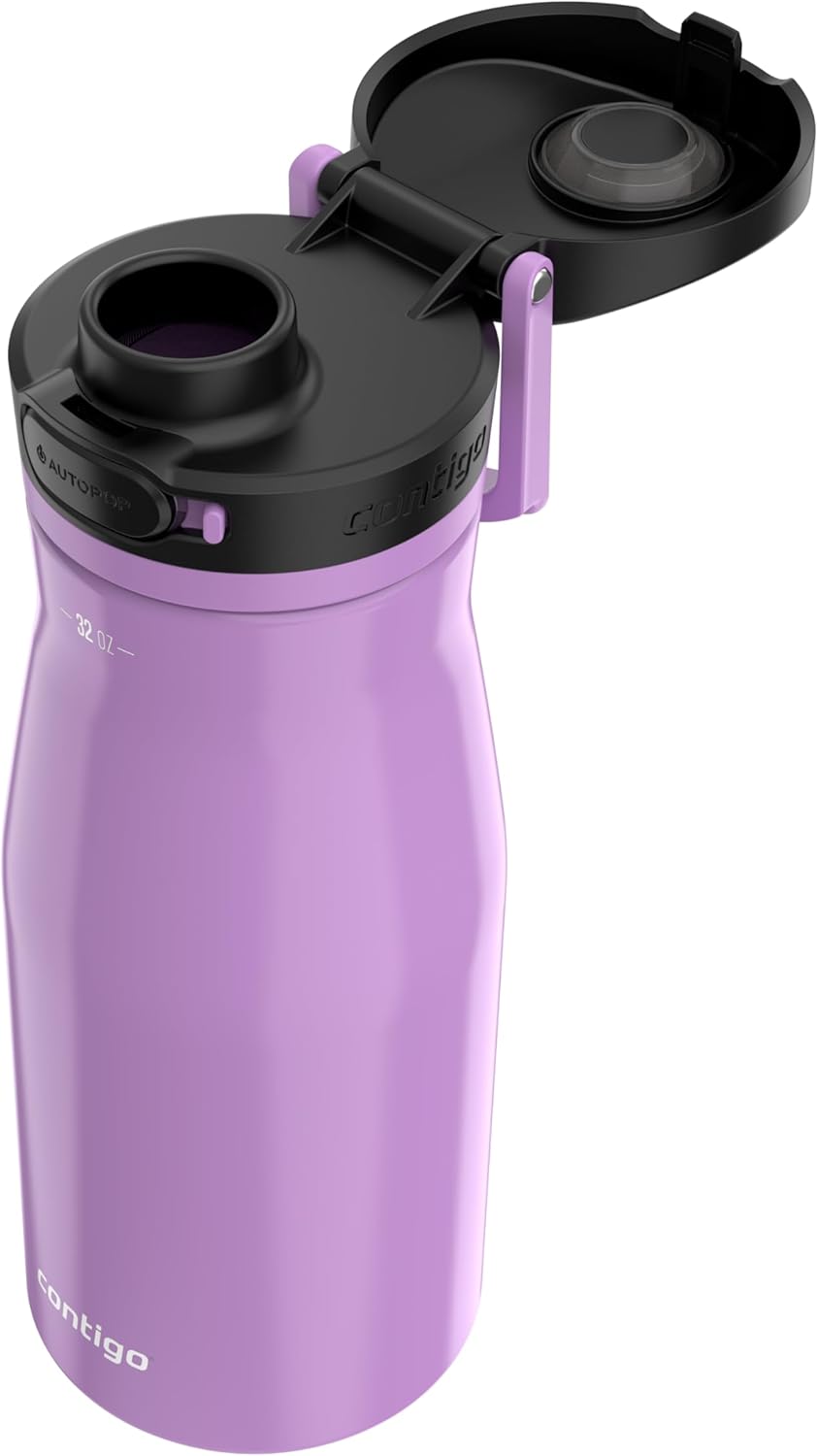 Contigo Jackson Chill 2.0, Vacuum-Insulated Stainless Steel Water Bottle with Secure Lid, Leak-Proof Travel Friendly, 20oz Capacity, Blueberry Color, Keeps Drinks Cold for 12 Hours