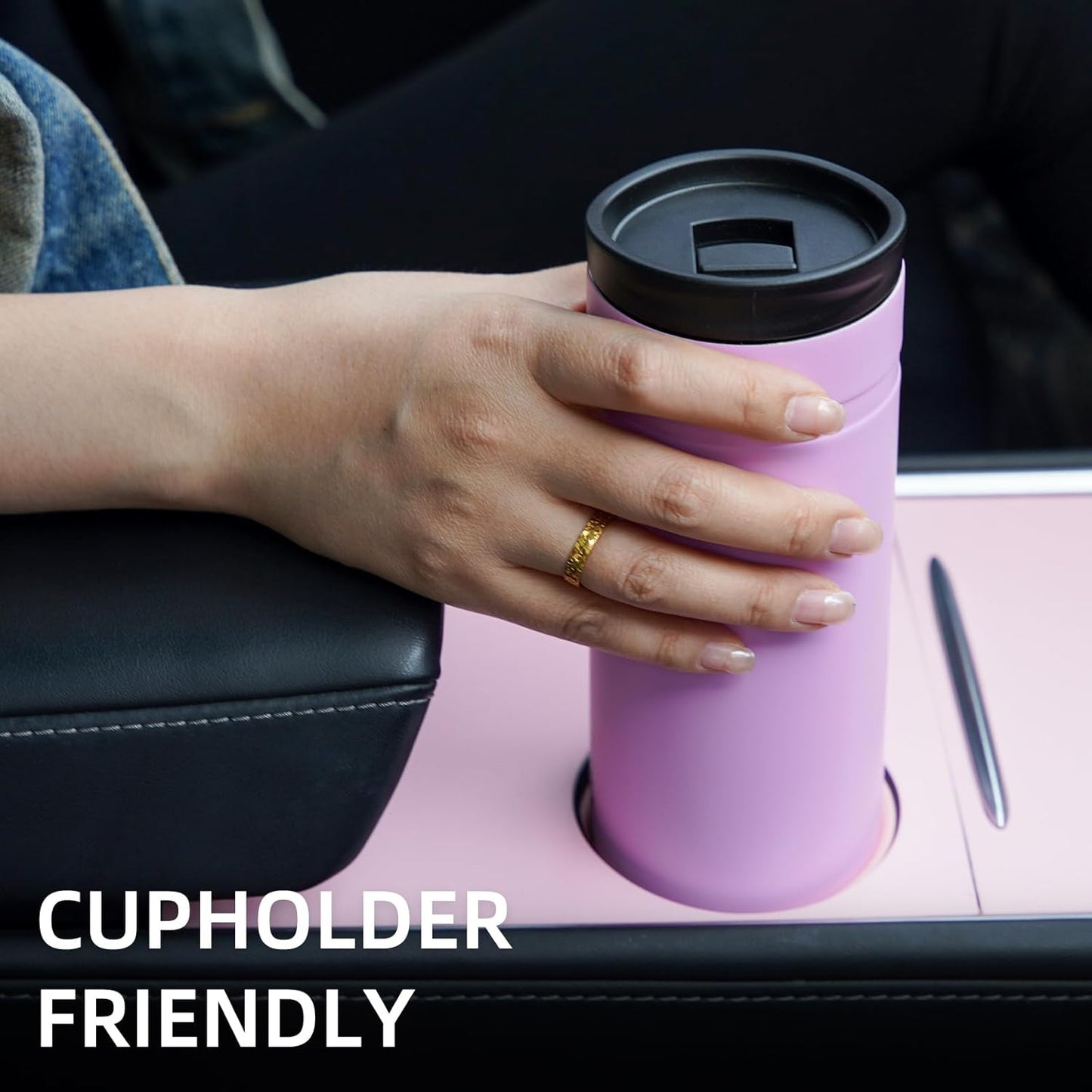 BJPKPK Insulated Water Bottle with 2 Lids,20 oz Double Wall Stainless Steel Vacuum Tumbler Travel Coffee Mug,Wide Mouth Thermal Cup,Haze Blue