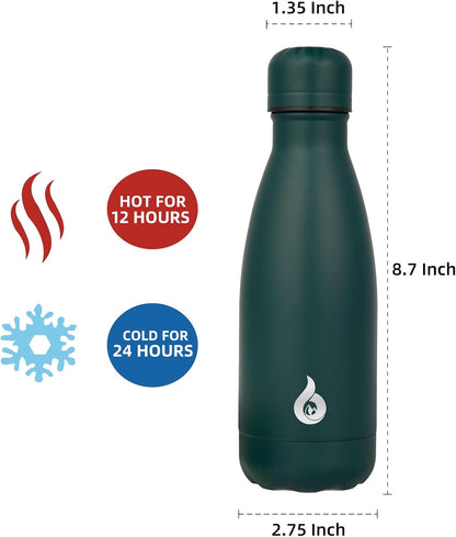BJPKPK Insulated Water Bottle 12oz Small Stainless Steel Water Bottles Reusable Metal Thermal Keep Cold and Hot,Dreamy Purple - Colors B
