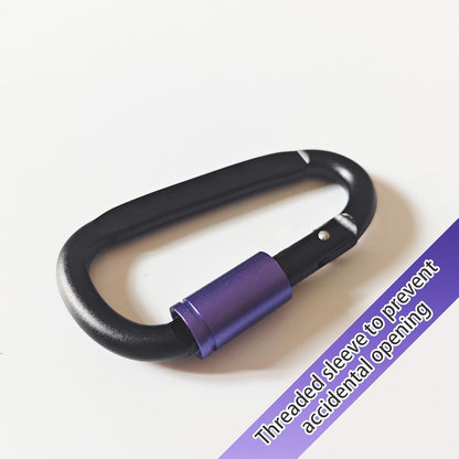Paracord Keychain/Carabiner Clip - Jaymokes D Ring Metal Hook for Water Bottle, Key, Backpacks and More