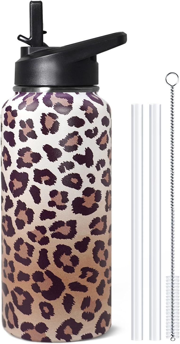 32 oz Pickleball Insulated Water Bottle with Straw - Pickleball Gym Hiking Sports Coffee Mug | Perfect Pickleball Gifts for Women, Pickleball Decor Accessories