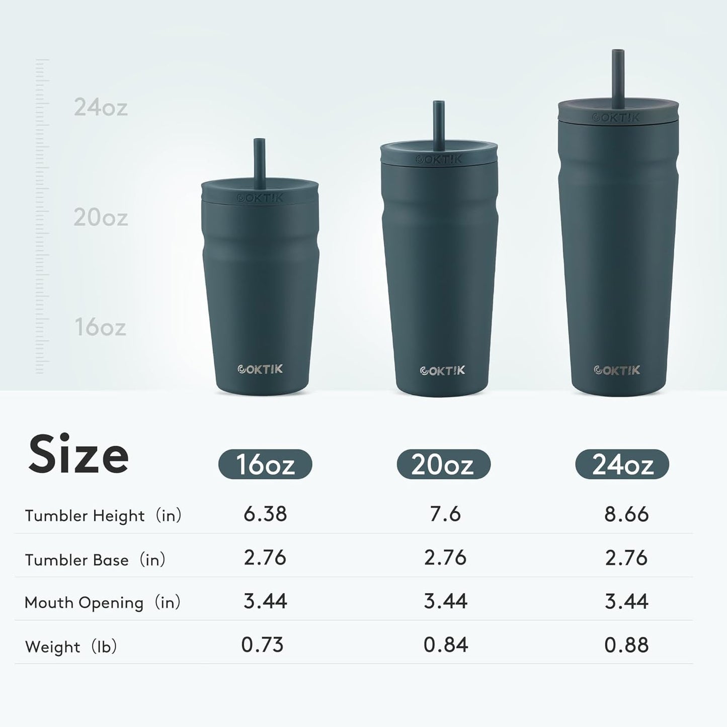COKTIK 24oz Insulated Tumbler with Lid and Straw Iced Coffee Cup Reusable Stainless Steel Travel Mug Water Bottle Cupholder Friendly for Women Men Her Him (Blush)