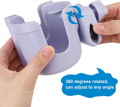 Accmor Stroller Cup Holder with Phone Holder, Bike Cup Holder, Universal Cup Holder for Uppababy Nuna Doona Strollers, 2-in-1 Cup Holder for Walker, Wheelchair, Scooter - Colors B