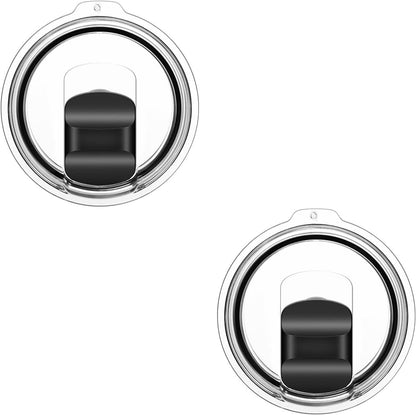 30 oz Tumbler Lids for Yeti, 2 Pcs Replacement Magnetic Spill-Resistant Lids for Yeti 30 oz, 32 oz Tumbler, 14 oz Mug and 35oz Straw Mug with Magnetic Slider Switch, BPA Free