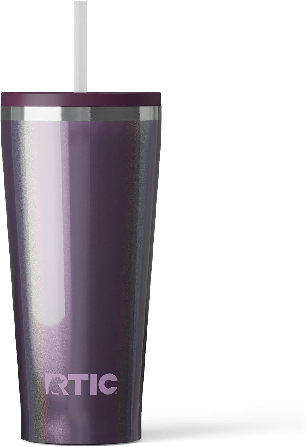 RTIC 20oz Everyday Tumbler Insulated Stainless Steel Portable Travel Coffee Cup with Straw, Ceramic Lining, Spill-Resistant Lid, BPA-Free, Hot and Cold Drink, Beach