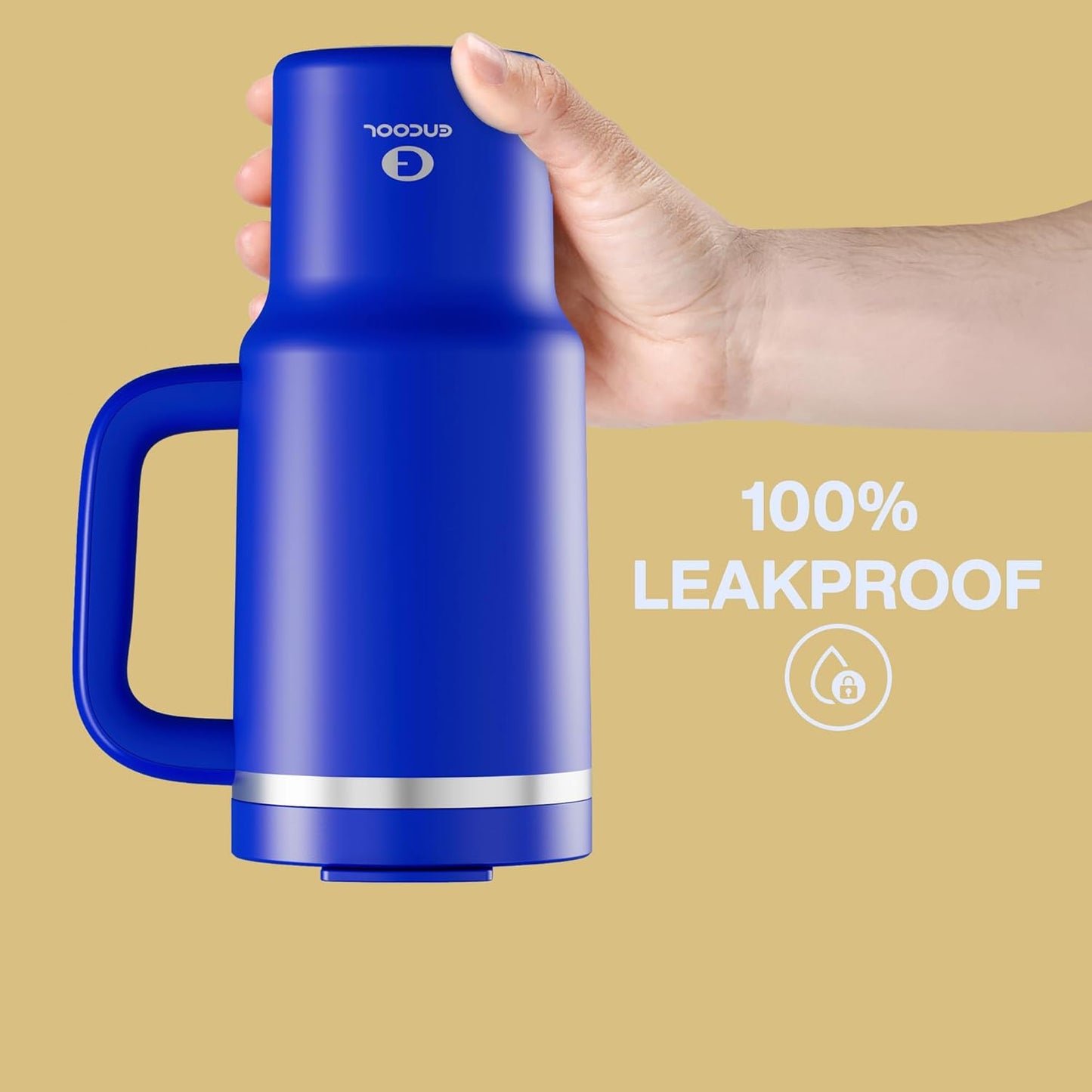 40 oz Tumbler with Handle and Straw: Stainless Steel Insulated Tumbler Keeps Cold for 24 Hours, Leakproof Travel Cup Fits in Cup Holder and BPA-Free, Cotton Candy