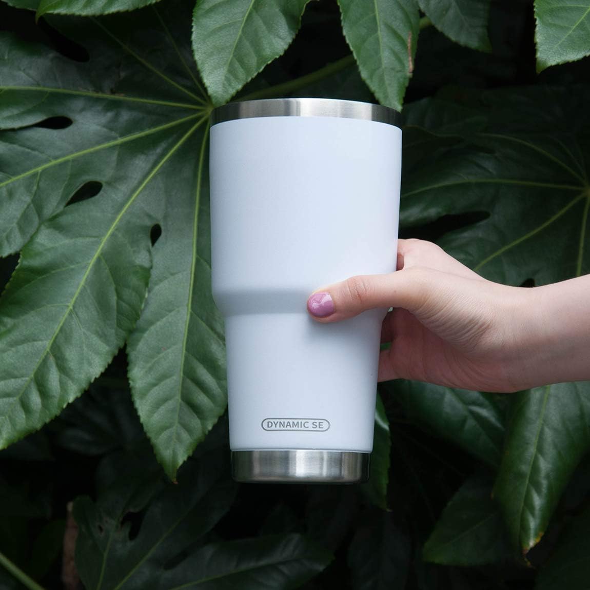 D·S 30oz Blue Tumbler Stainless Steel Double Wall Vacuum Insulated Mug with Straw and Lid, Cleaning Brush for Cold and Hot Beverages