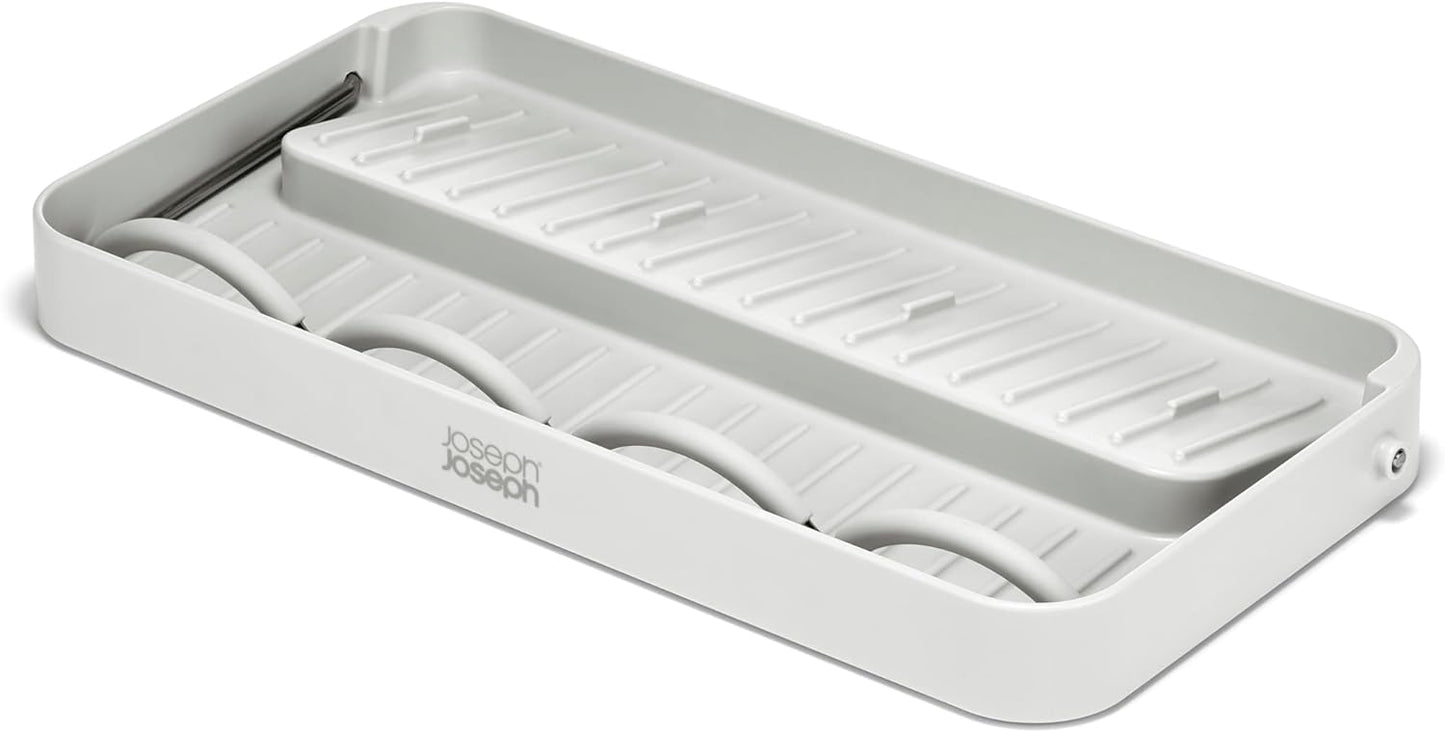 Joseph Joseph DrySmart Folding Water Bottle Drying Rack, Space-Saving Draining Board Organizer, Made from Recycled Plastic