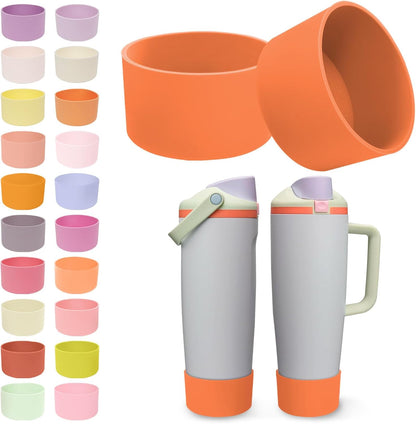 2PCS Silicone Boots for Owala 30oz & 40oz FreeSip Sway Bottles & Tumblers – Non-Slip, Scratch-Resistant, Stability Enhancer for Owala Accessories (Eucalyptus Green) - Colors A