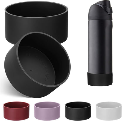 Mity rain 2PCS Silicone Boot for Owala Water Bottle 24 oz 32 oz, Anti-Slip Protective Sleeve Bottom Bumper Protector for FreeSip Stainless Steel Water Bottles Accessories