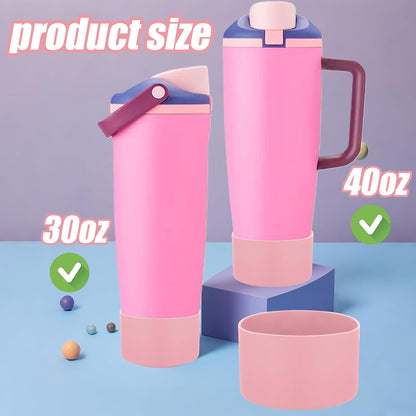 Mity rain 2PCS Protective Silicone Boots for Owala 30oz & 40oz FreeSip Sway Bottles & Tumblers - Accessories for owala, Enhances Stability & Prevents Scratches(Black Cherry)
