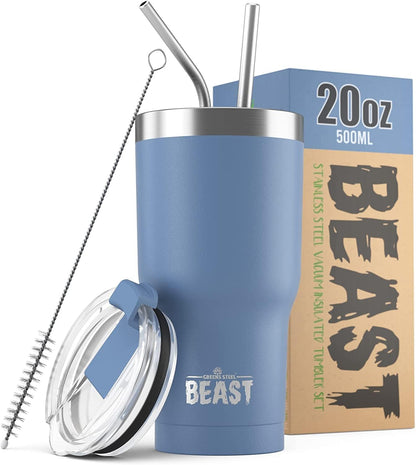 Beast 10 oz Tumbler Stainless Steel Vacuum Insulated Coffee Ice Cup Double Wall Travel Flask (Arctic White)