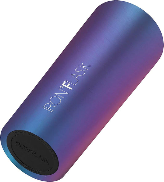 IRON °FLASK Classic Tumbler - Vacuum Insulated Stainless Steel Water Bottle, Double Walled, Drinking Cup, Insulated Travel Mug (Cobalt, 24 oz Solid Lid)