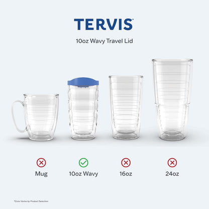 Tervis Travel Lid Made in USA Double Walled Insulated Tumbler Travel Cup Keeps Drinks Cold & Hot, Fits 16oz Tumblers, Navy
