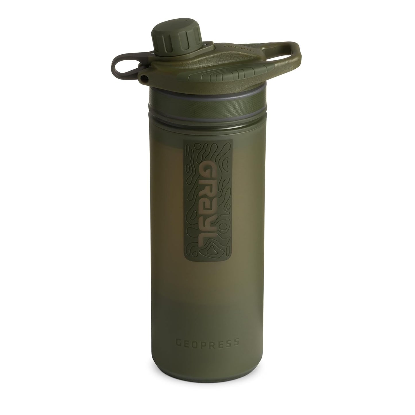 GRAYL GeoPress 24 oz Water Purifier Bottle - Filter for Hiking, Camping, Survival, Travel (Bali Blue)
