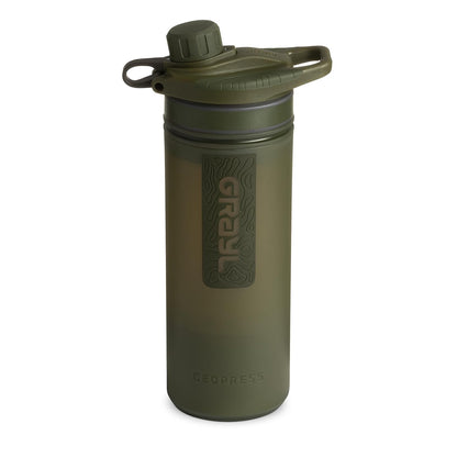 GRAYL GeoPress 24 oz Water Purifier Bottle - Filter for Hiking, Camping, Survival, Travel (Bali Blue)