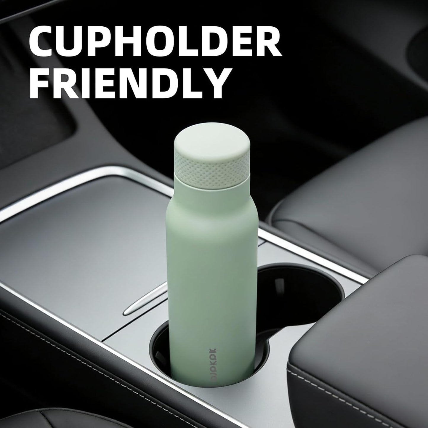 BJPKPK Stainless Steel Water Bottle,21oz insulated Reusable Bottle,Leakproof Metal Thermal Flask Double Wall,Keep Drinks Cold and Hot,Mint Green