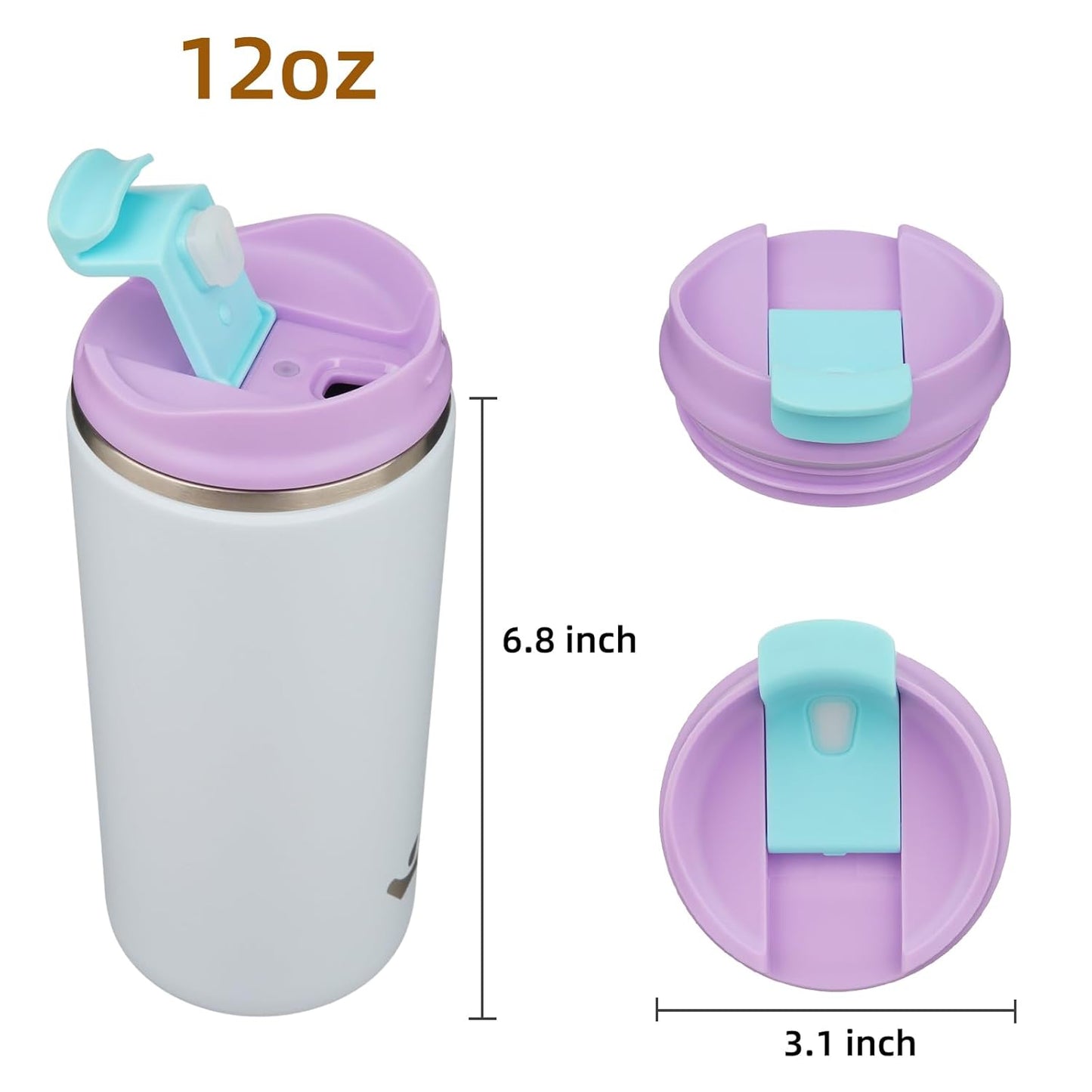Konokyo Tumbler with Lid, 16 oz Travel Coffee Mug Double Wall Vacuum Stainless Steel Thermal Metal Cup Insulated Water Bottle,Navy Blue