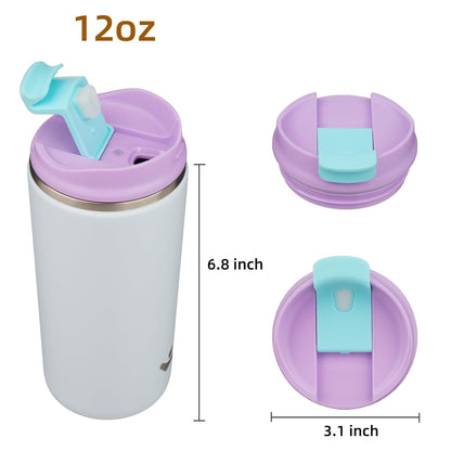 Konokyo Tumbler with Lid, 16 oz Travel Coffee Mug Double Wall Vacuum Stainless Steel Thermal Metal Cup Insulated Water Bottle,Navy Blue