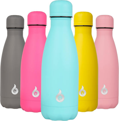 BJPKPK Insulated Water Bottle 12oz Small Stainless Steel Water Bottles Reusable Metal Thermal Keep Cold and Hot,Dreamy Purple - Colors A