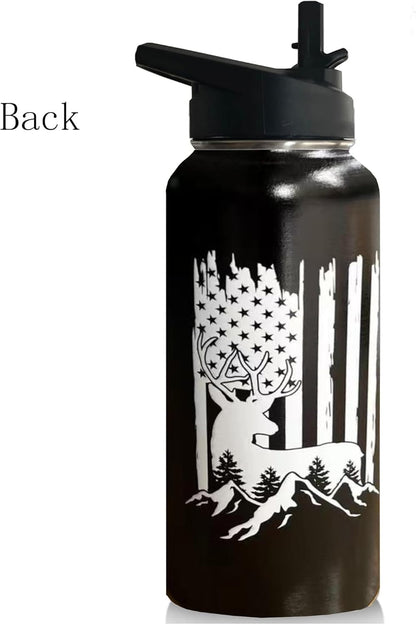 32oz Pickleball Water Bottle Insulated Vacuum Stainless Steel Tumbler Travel Mugs With Straw for Game Sport,Pickleball Accessories