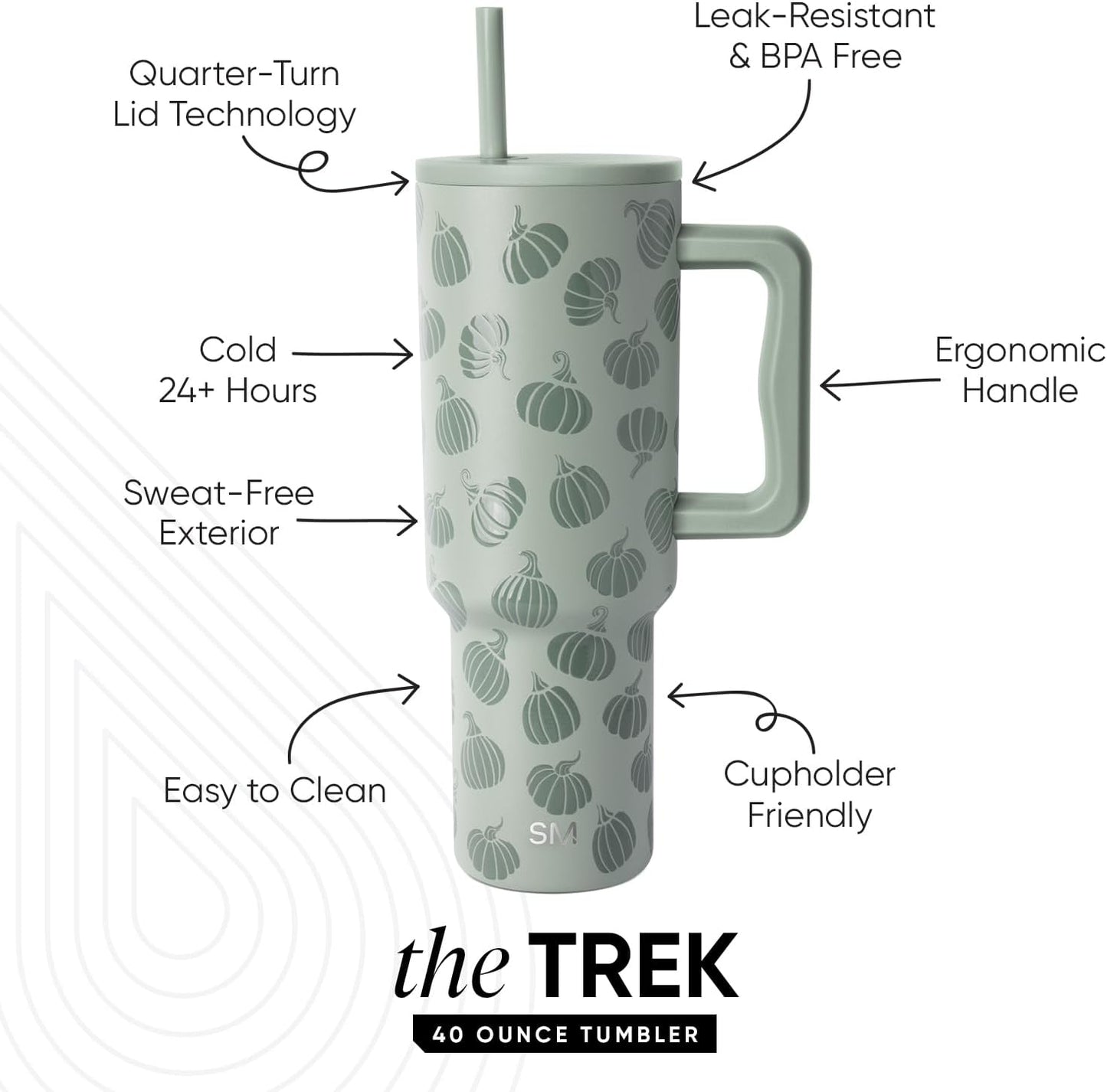 Simple Modern Halloween Signature Voyager | 16oz Travel Coffee Mug Tumbler with 360° Lid | Gifts for Women Men | Ceramic-Lined Insulated Stainless Steel Cold Brew Iced Coffee Cup | Spooky Mix