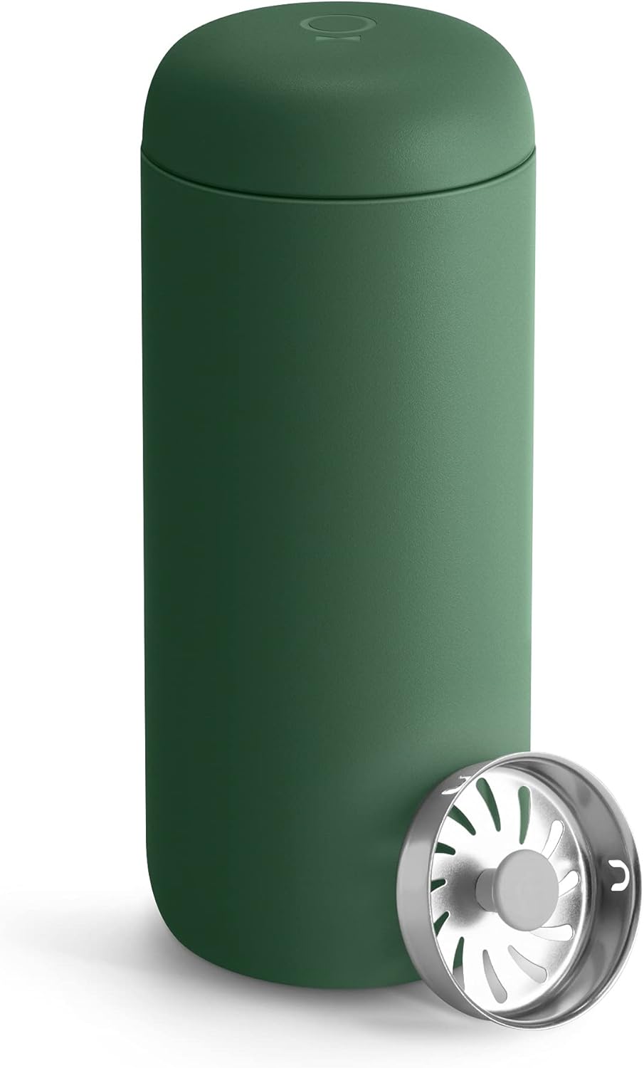 Fellow 16 oz Carter Move Travel Mug - Vacuum-Insulated Stainless Steel Travel Coffee Mug - Coffee Tumbler with Ceramic Interior and Splash Guard - Matte Black
