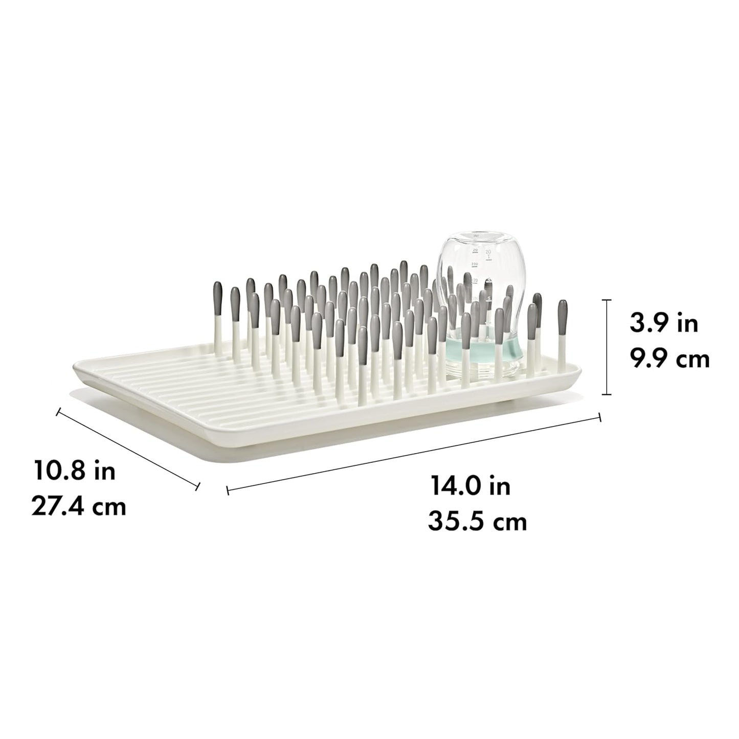 OXO Tot Baby Bottle Drying Rack, Gray, Newborn Essentials Must-Have