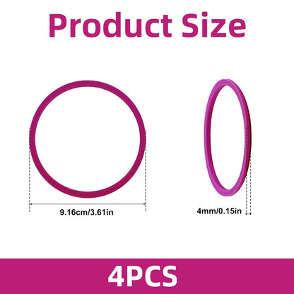 BOXOB 4pcs Gasket Replacement for Owala 40oz Tumbler, Silicone O Ring Water Bottle Ring Seal Lid Gasket Replacement Parts Accessories Compatible with Owala 40oz Stainless Steel Cup (Grey)