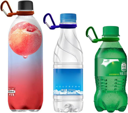 6 Pcs Silicone Water Bottle Buckle with Carabiner Clip Portable Secure Bottle Holder Water Bottle Hanging Rings Silicone Water Bottle Buckle Portable Hiking Sports Camping Water Bottle Accessories