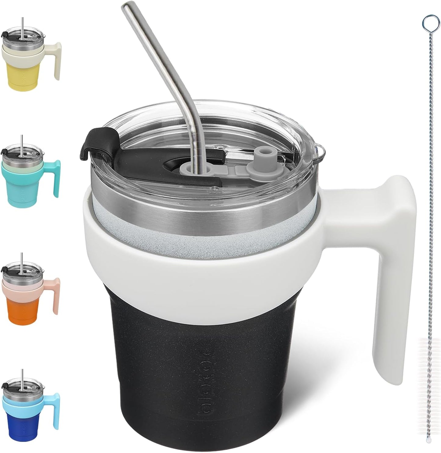 BJPKPK Tumbler With Handle And Straw Lid 40 oz Stainless Steel Insulated Coffee Tumbler Cups For Home, Office or Car,Turquoise