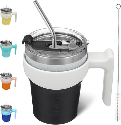 BJPKPK Tumbler With Handle And Straw Lid 40 oz Stainless Steel Insulated Coffee Tumbler Cups For Home, Office or Car,Turquoise