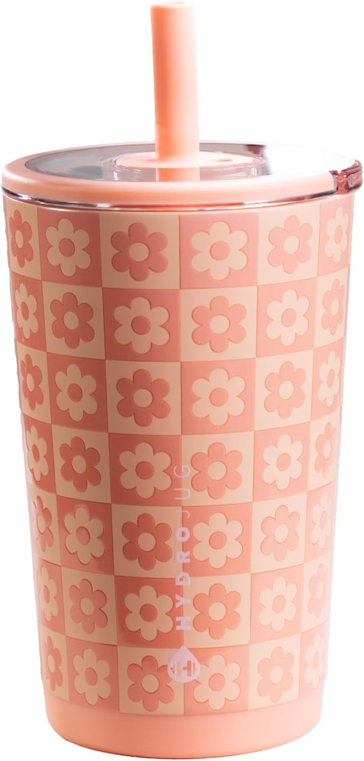 HydroJug Everyday Tumbler 20 oz – Ceramic-Lined Insulated Tumbler with Straw and Soft-Touch Lid, Cup Holder Friendly, Double-Wall Vacuum Insulation, Reusable Travel Cup – Rodeo