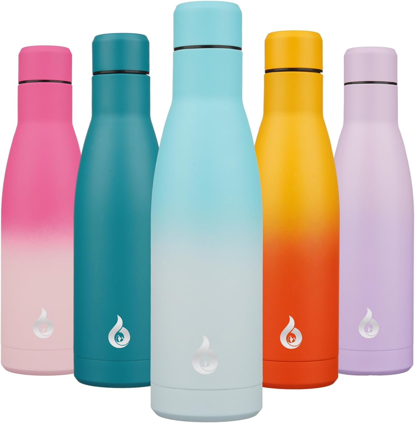 BJPKPK Insulated Water Bottle 12oz Small Stainless Steel Water Bottles Reusable Metal Thermal Keep Cold and Hot,Dreamy Purple - Colors B