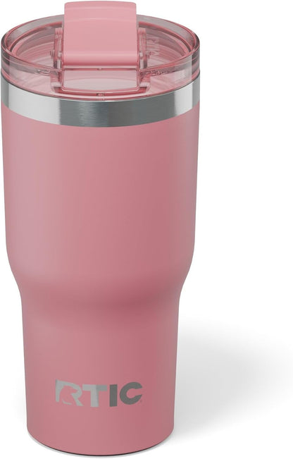 RTIC 20oz Essential Tumbler with Lid, Ceramic Lined, Insulated, Stainless Steel, Metal, Double Wall Vacuum-Insulation, Travel Cup for Iced Coffee, Tea, Hot and Cold Drink, Graphite