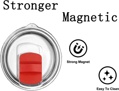 2 Pcs Magnetic Slider Replacement Block, Slider Lid Magnet for Yeti Lids 10 oz, 14oz, 16 oz, 20 oz, 26 oz, 30 oz (Black+Black)