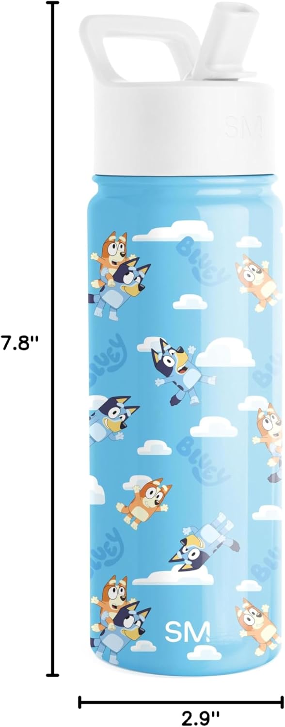Simple Modern Disney Minnie Mouse Kids Water Bottle with Straw Lid | 14oz Insulated Stainless Steel Kids Tumbler & Spill Proof Toddler Cup for School, Girls, Boys | Summit | Minnie Mouse Fun - Colors A
