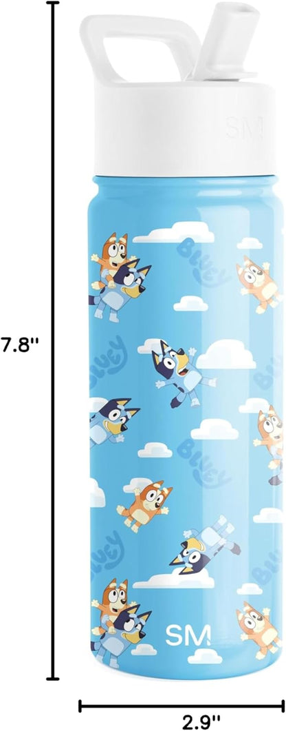 Simple Modern Disney Minnie Mouse Kids Water Bottle with Straw Lid | 14oz Insulated Stainless Steel Kids Tumbler & Spill Proof Toddler Cup for School, Girls, Boys | Summit | Minnie Mouse Fun - Colors A