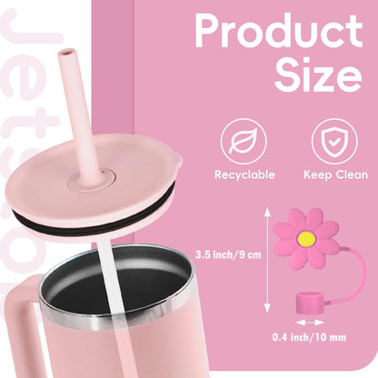 Jetstop Straw Cover Cap for Hydro flask tumblers - Dust Proof 10mm Silicone Stoppers compatible with Hydroflask Press-in Straw Lid