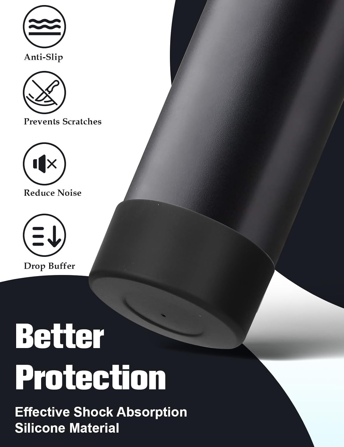 Mity rain 2PCS Silicone Boot for Owala Water Bottle 24 oz 32 oz, Anti-Slip Protective Sleeve Bottom Bumper Protector for FreeSip Stainless Steel Water Bottles Accessories