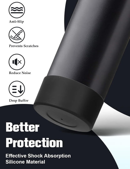 Mity rain 2PCS Silicone Boot for Owala Water Bottle 24 oz 32 oz, Anti-Slip Protective Sleeve Bottom Bumper Protector for FreeSip Stainless Steel Water Bottles Accessories