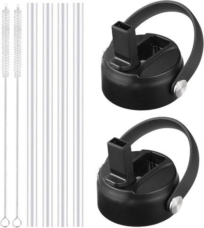 RRegeny Straw Lid for Hydro Flask Wide Mouth 32 40 oz, Lids with Flexible Handle compatible with HydroFlask, Replacement Sports Flex Cap Wide Mouth Top